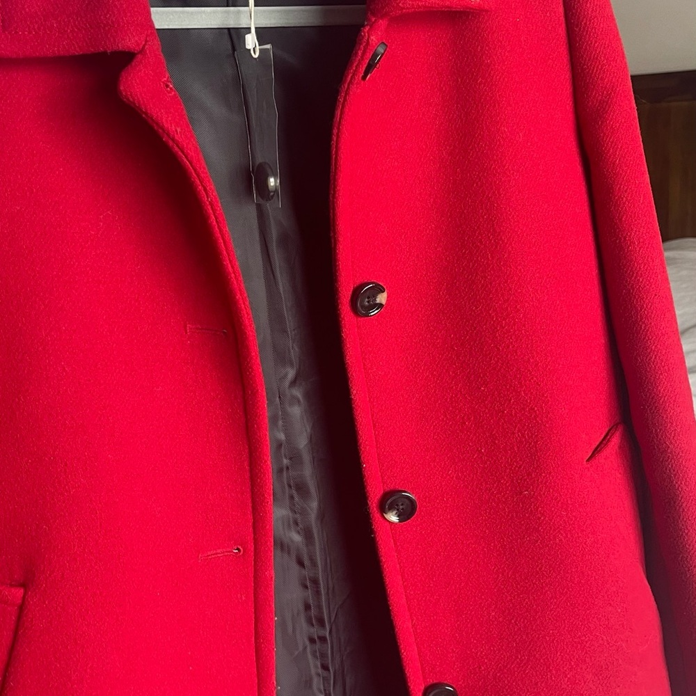 Mango Red Trench Coat